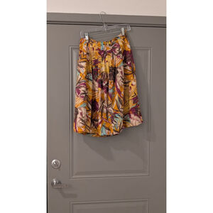 Women's Lafayette 148 New York A-Line Skirt Size 4 Orange Purple